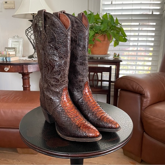 Dan Post Python Western Boots women’s size 7.5M - Picture 1 of 14